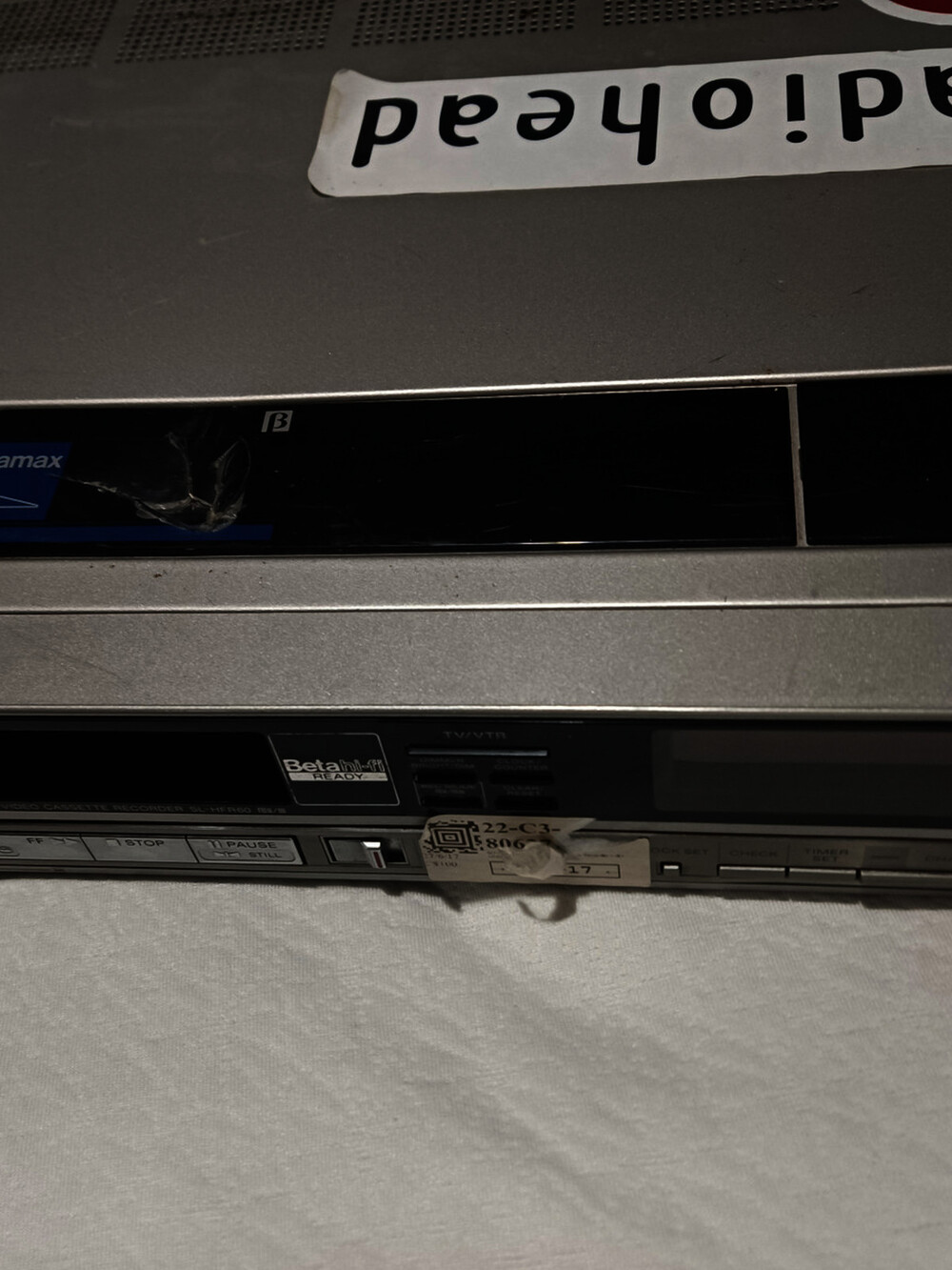 Sony Sl-hrf60 Betamax Recorder Made In Japan Vcr